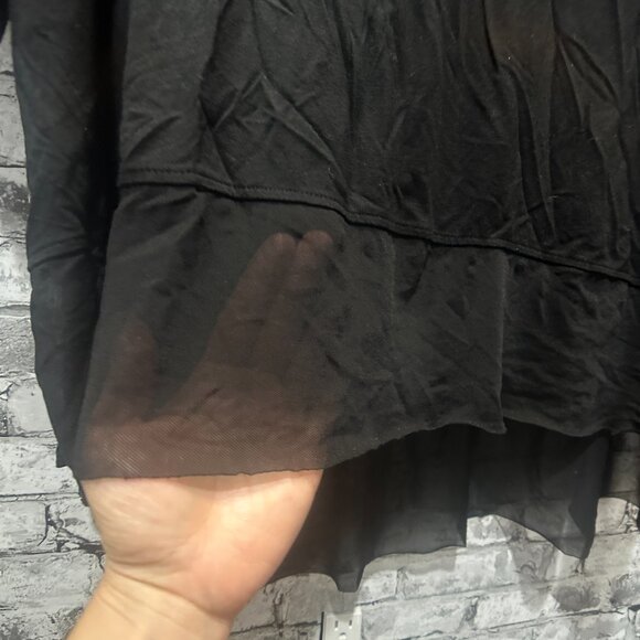 EUC Cable & Gauge Women's Thin Hi-Low Pointy Hem Tunic Dress Black Size 3X - Picture 7 of 13